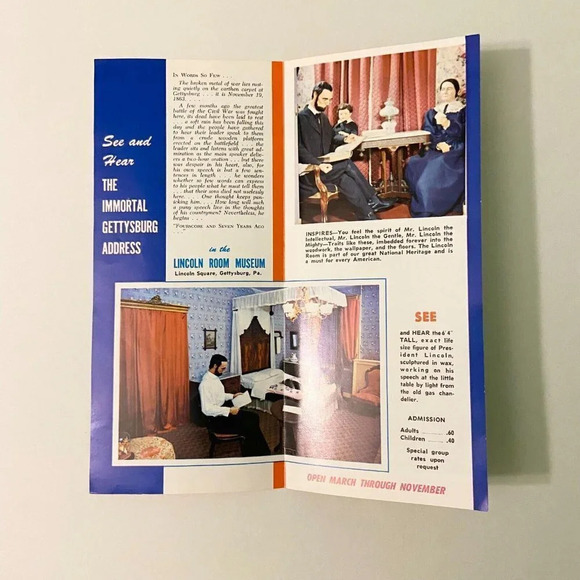 Vintage  The Lincoln Room Museum Pennsylvania Brochures Pamphlets - Picture 3 of 7